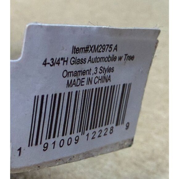 Vintage-Style Red Glass Truck Christmas Ornament Tree Creative Co-Op Farmhouse - Picture 3 of 8